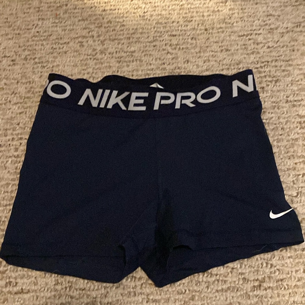 Nike 3 inch navy compression shorts